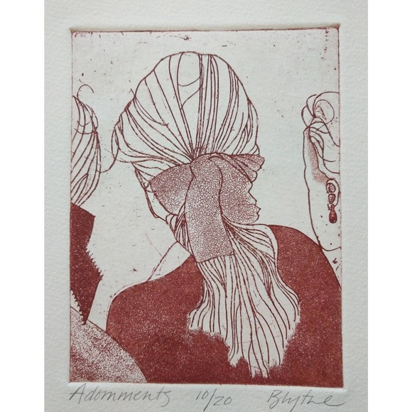 Signed and Numbered Original Intaglio Prints "Adornments" Limited Edition of 20 - Picture 2 of 12